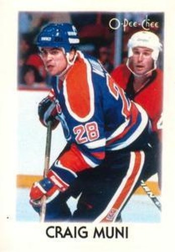 #30 Craig Muni - Edmonton Oilers - 1987-88 O-Pee-Chee Minis Hockey