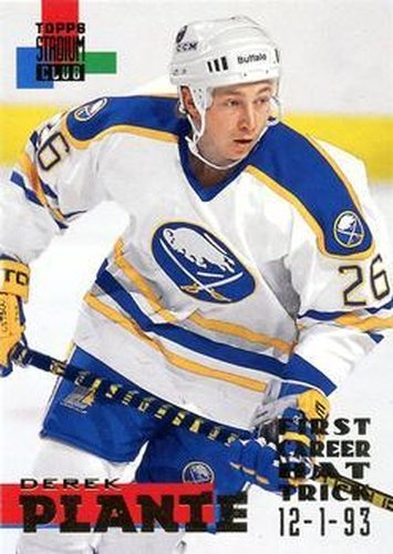 #30 Derek Plante - Buffalo Sabres - 1994-95 Stadium Club Hockey