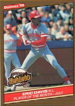 #30 Eric Davis - Cincinnati Reds - 1986 Donruss Highlights Baseball