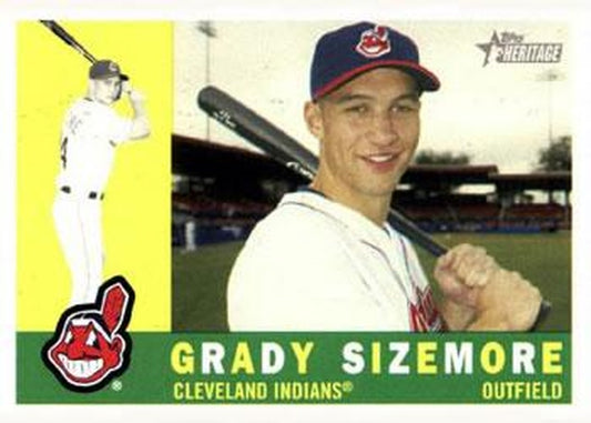 #30 Grady Sizemore - Cleveland Indians - 2009 Topps Heritage Baseball