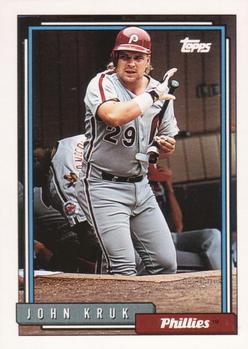 #30 John Kruk - Philadelphia Phillies - 1992 Topps Baseball