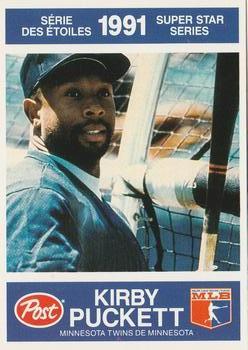 #30 Kirby Puckett - Minnesota Twins - 1991 Post Canada Super Star Series Baseball