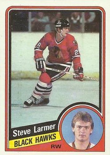 #30 Steve Larmer - Chicago Blackhawks - 1984-85 Topps Hockey