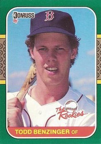 #30 - Todd Benzinger - Boston Red Sox - 1987 Donruss The Rookies Baseball
