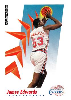 #630 James Edwards - Los Angeles Clippers - 1991-92 SkyBox Basketball