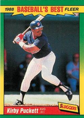 #30 Kirby Puckett - Minnesota Twins - 1988 Fleer Baseball's Best Sluggers vs Pitchers