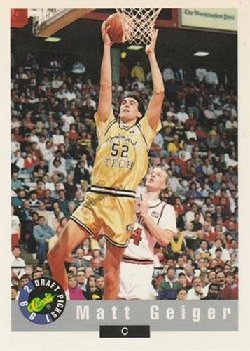 #30 Matt Geiger - Georgia Tech Yellow Jackets - 1992 Classic Draft Basketball