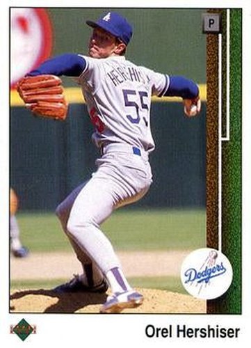#130 Orel Hershiser - Los Angeles Dodgers - 1989 Upper Deck Baseball
