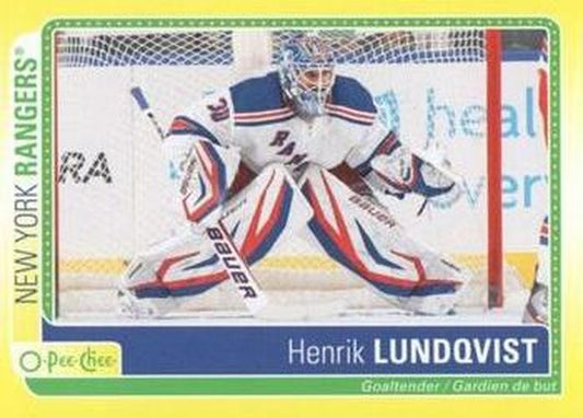 #S-HL Henrik Lundqvist - New York Rangers - 2013-14 O-Pee-Chee Hockey - Stickers