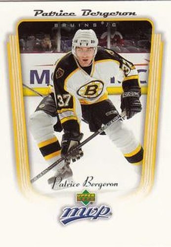 #30 Patrice Bergeron - Boston Bruins - 2005-06 Upper Deck MVP Hockey