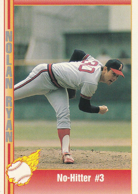 #30 No-Hitter Number 3 - California Angels - 1991 Pacific Nolan Ryan Texas Express I Baseball