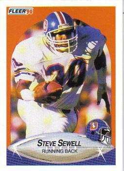 #30 Steve Sewell - Denver Broncos - 1990 Fleer Football