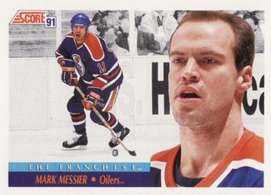 #310 Mark Messier FRAN - Edmonton Oilers - 1991-92 Score Canadian Hockey