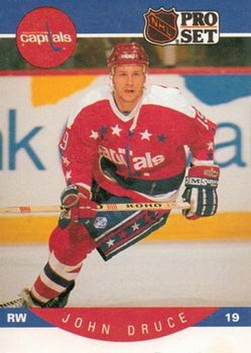 #310 John Druce - Washington Capitals - 1990-91 Pro Set Hockey