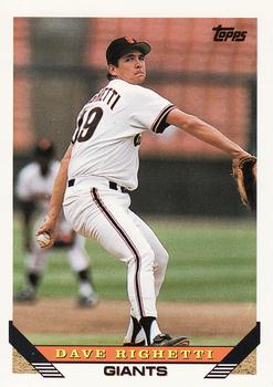 #310 Dave Righetti - San Francisco Giants - 1993 Topps Baseball