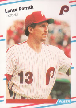 #310 Lance Parrish - Philadelphia Phillies - 1988 Fleer Baseball