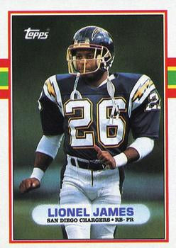 #310 Lionel James - San Diego Chargers - 1989 Topps Football