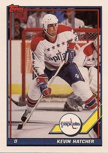 #310 Kevin Hatcher - Washington Capitals - 1991-92 Topps Hockey