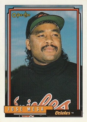 #310 Jose Mesa - Baltimore Orioles - 1992 O-Pee-Chee Baseball
