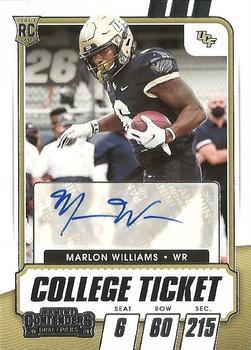 #310 Marlon Williams - UCF Knights - 2021 Panini Contenders Draft Picks Football