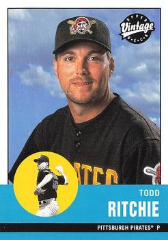 #310 Todd Ritchie - Pittsburgh Pirates - 2001 Upper Deck Vintage Baseball