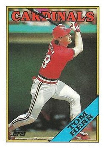 #310 Tom Herr - St. Louis Cardinals - 1988 Topps Baseball
