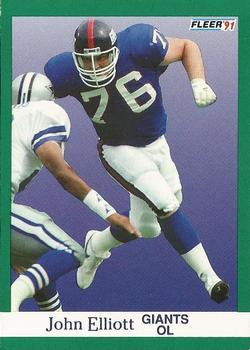#310 John Elliott - New York Giants - 1991 Fleer Football