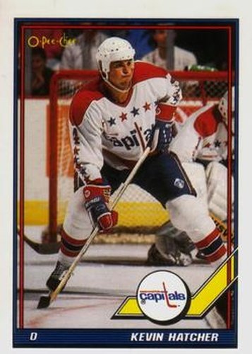 #310 Kevin Hatcher - Washington Capitals - 1991-92 O-Pee-Chee Hockey