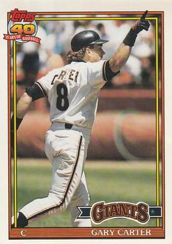 #310 Gary Carter - San Francisco Giants - 1991 O-Pee-Chee Baseball