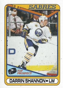 #310 Darrin Shannon - Buffalo Sabres - 1990-91 Topps Hockey
