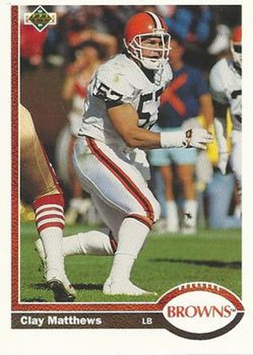 #310 Clay Matthews - Cleveland Browns - 1991 Upper Deck Football