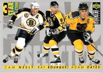 #310 Adam Oates / Ray Bourque / Cam Neely - Boston Bruins - 1996-97 Collector's Choice Hockey