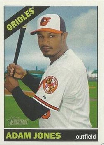 #310b Adam Jones - Baltimore Orioles - 2015 Topps Heritage Baseball