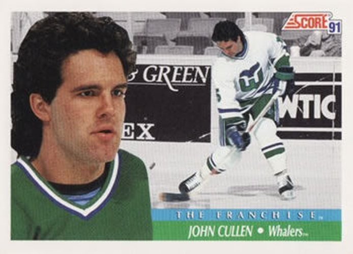 #311 John Cullen - Hartford Whalers - 1991-92 Score Canadian Bilingual Hockey