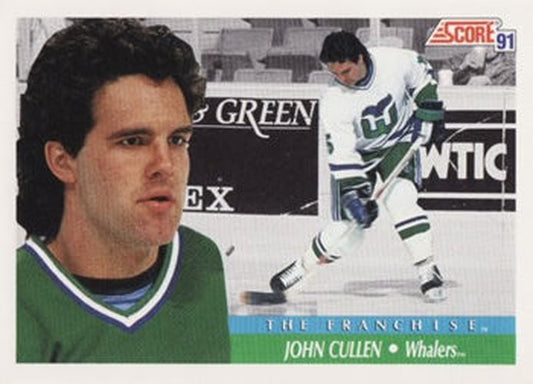 #311 John Cullen - Hartford Whalers - 1991-92 Score Canadian Bilingual Hockey