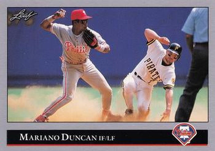 #311 Mariano Duncan - Philadelphia Phillies - 1992 Leaf Baseball
