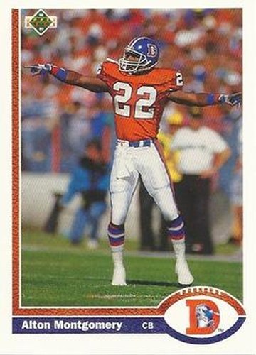 #311 Alton Montgomery - Denver Broncos - 1991 Upper Deck Football