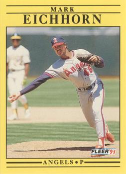 #311 Mark Eichhorn - California Angels - 1991 Fleer Baseball
