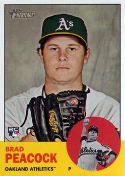 #311 Brad Peacock - Oakland Athletics - 2012 Topps Heritage Baseball