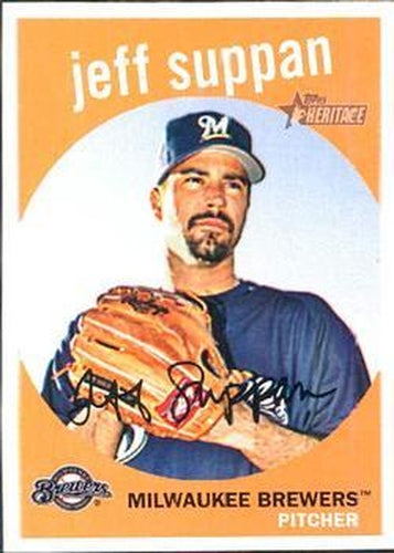 #311 Jeff Suppan - Milwaukee Brewers - 2008 Topps Heritage Baseball