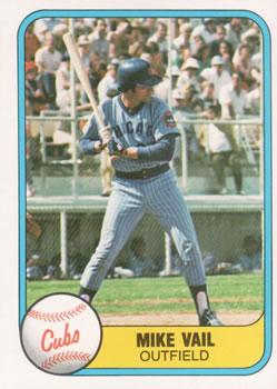 #311 Mike Vail - Chicago Cubs - 1981 Fleer Baseball