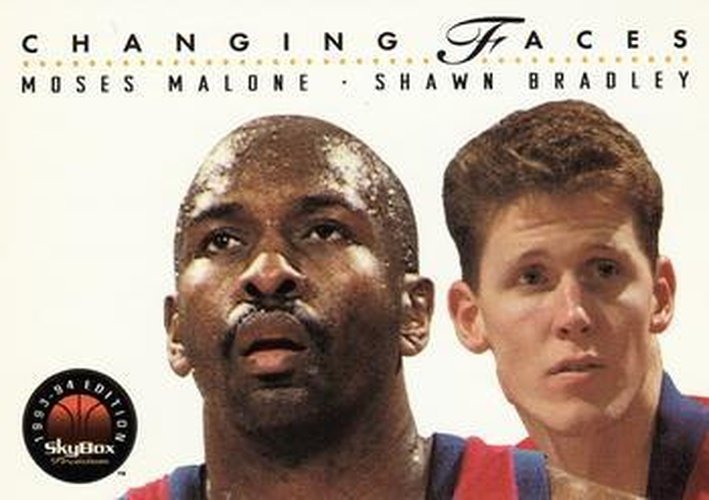 #311 Moses Malone / Shawn Bradley - Philadelphia 76ers - 1993-94 SkyBox Premium Basketball