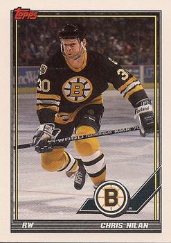 #311 Chris Nilan - Boston Bruins - 1991-92 Topps Hockey