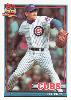 #311 Jeff Pico - Chicago Cubs - 1991 Topps Baseball