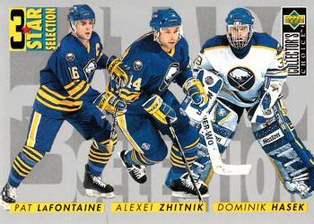 #311 Pat LaFontaine / Alexei Zhitnik / Dominik Hasek - Buffalo Sabres - 1996-97 Collector's Choice Hockey
