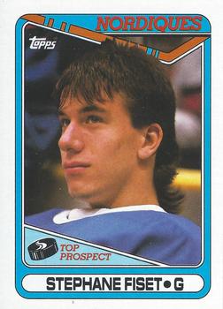 #312 Stephane Fiset - Quebec Nordiques - 1990-91 Topps Hockey