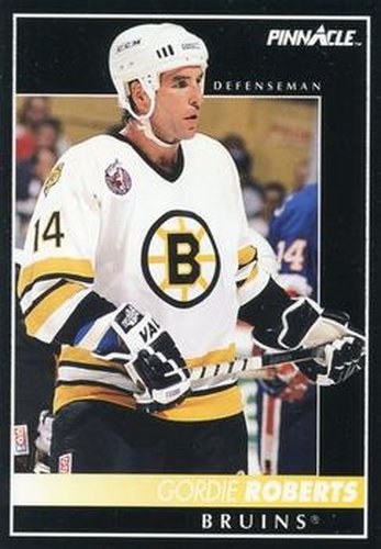 #312 Gordie Roberts - Boston Bruins - 1992-93 Pinnacle Canadian Hockey