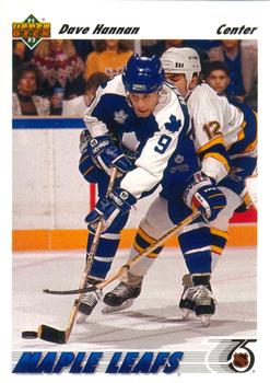 #312 Dave Hannan - Toronto Maple Leafs - 1991-92 Upper Deck Hockey