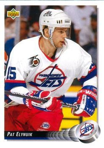 #312 Pat Elynuik - Winnipeg Jets - 1992-93 Upper Deck Hockey