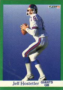#312 Jeff Hostetler - New York Giants - 1991 Fleer Football